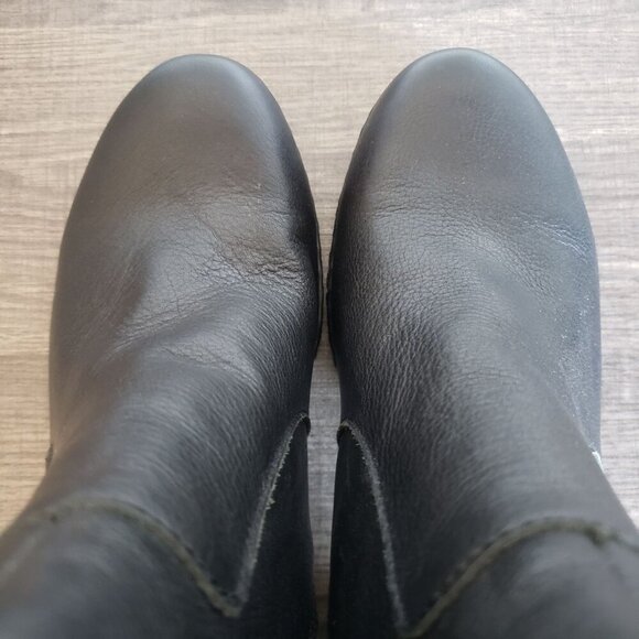 Montana Artisan Crafted Leather Ankle Boots Booties Black Size Women's 11 Buckle - Picture 9 of 12